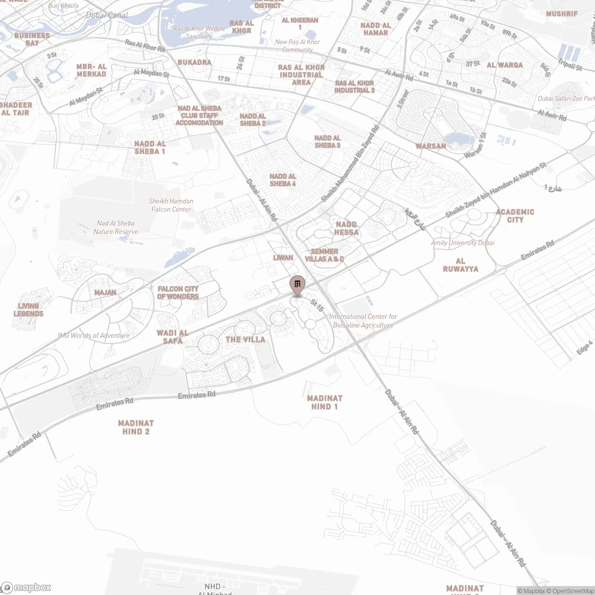 Map of Dubailand Residence Complex