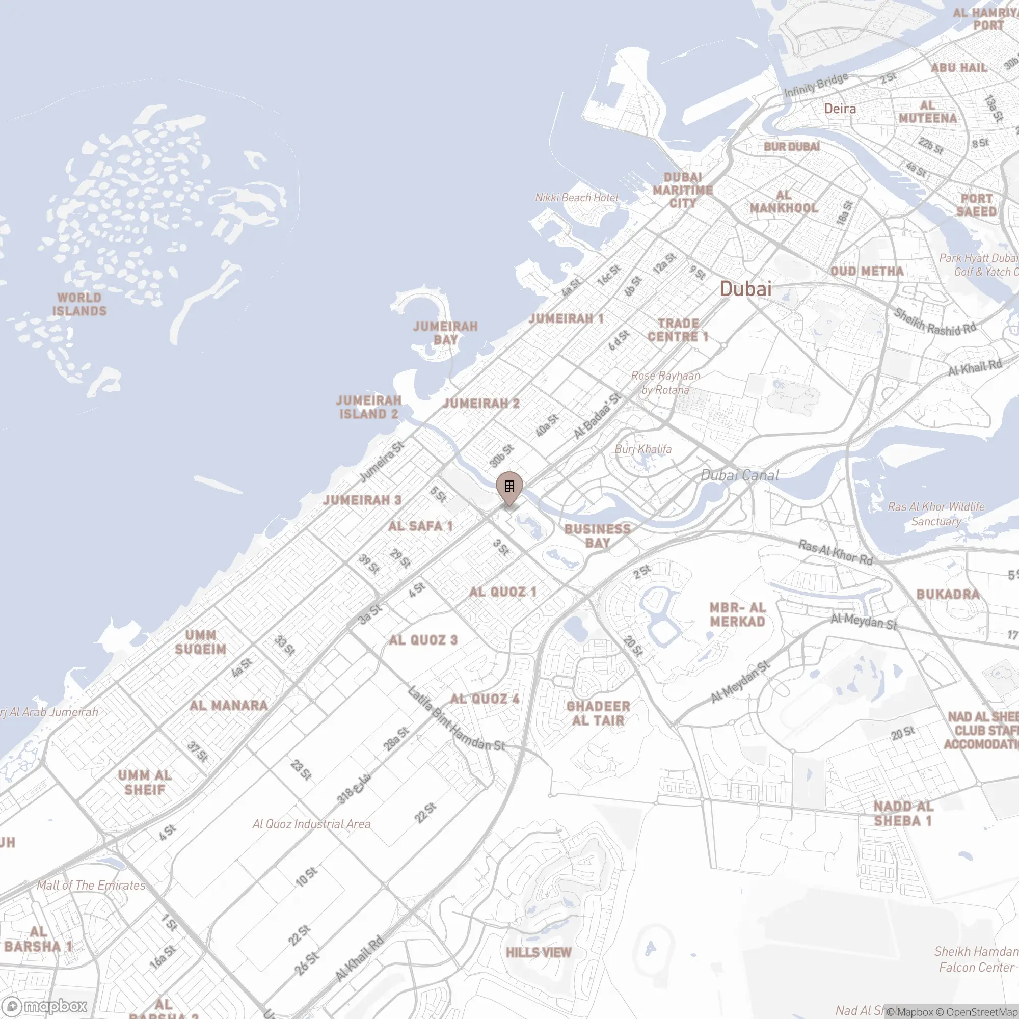 Map of Business Bay