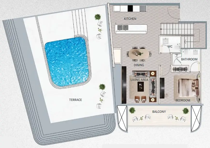 4 BR floor plan