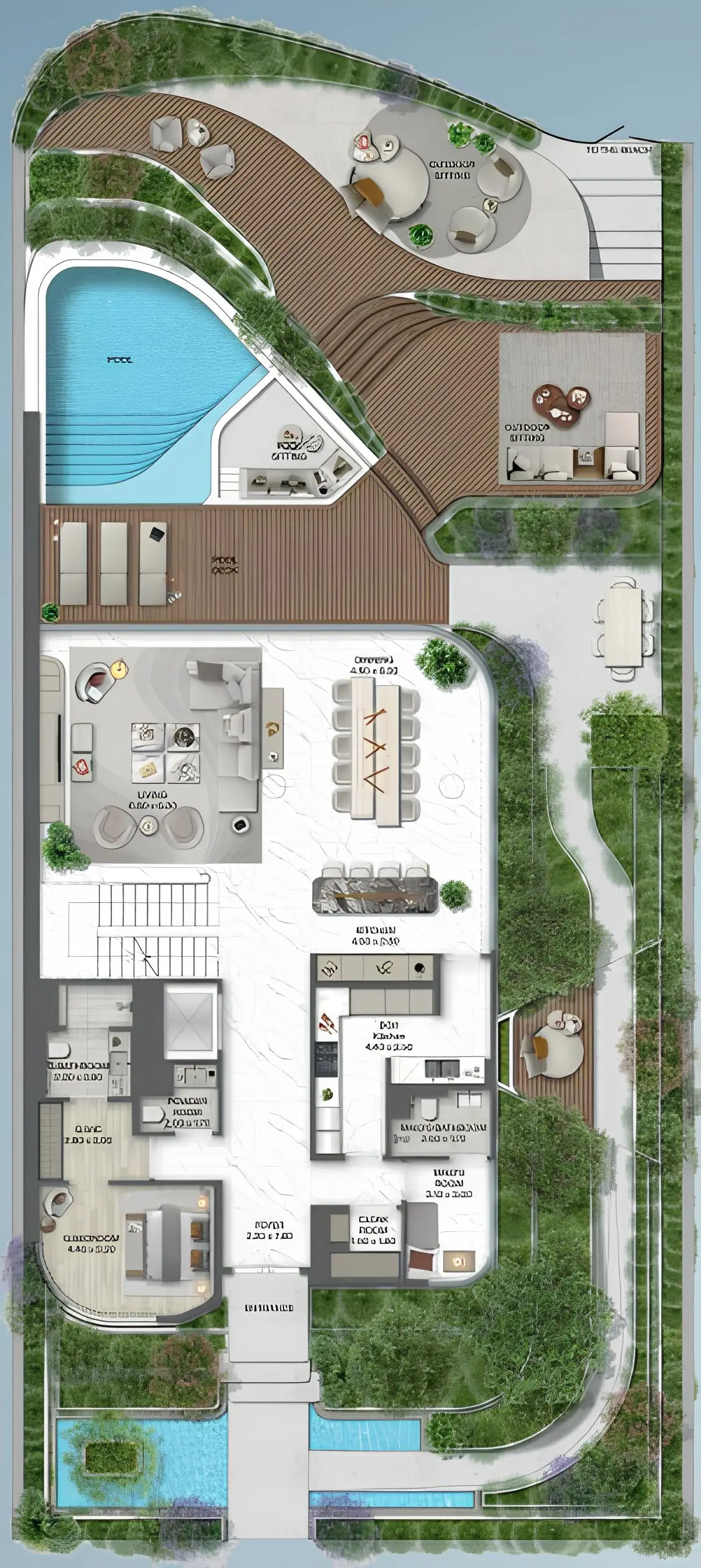 6 BR floor plan