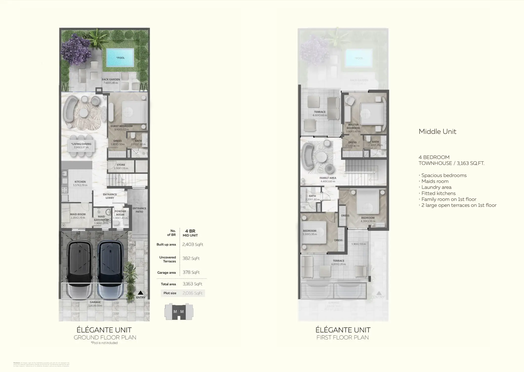 4 BR floor plan