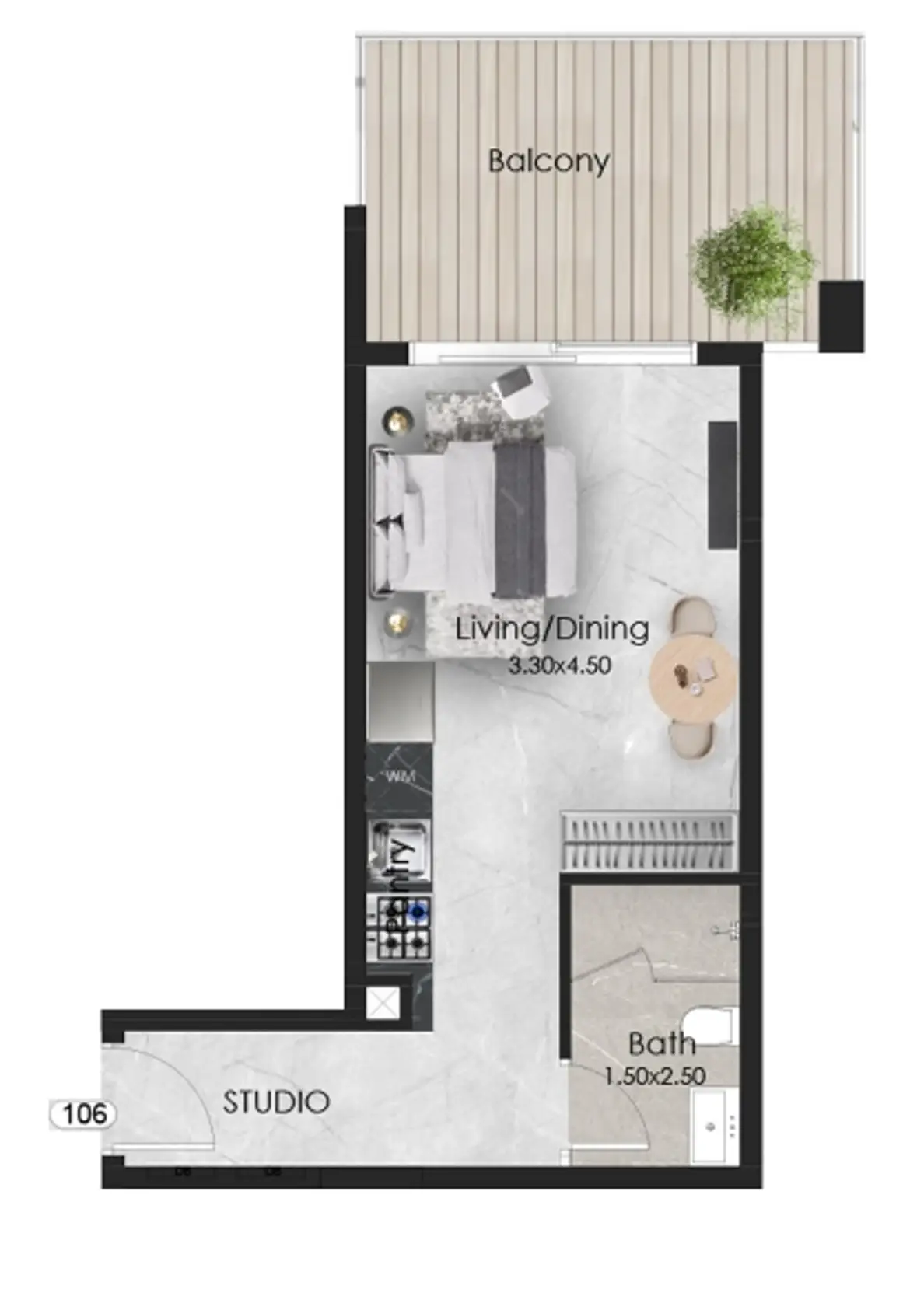 Studio floor plan