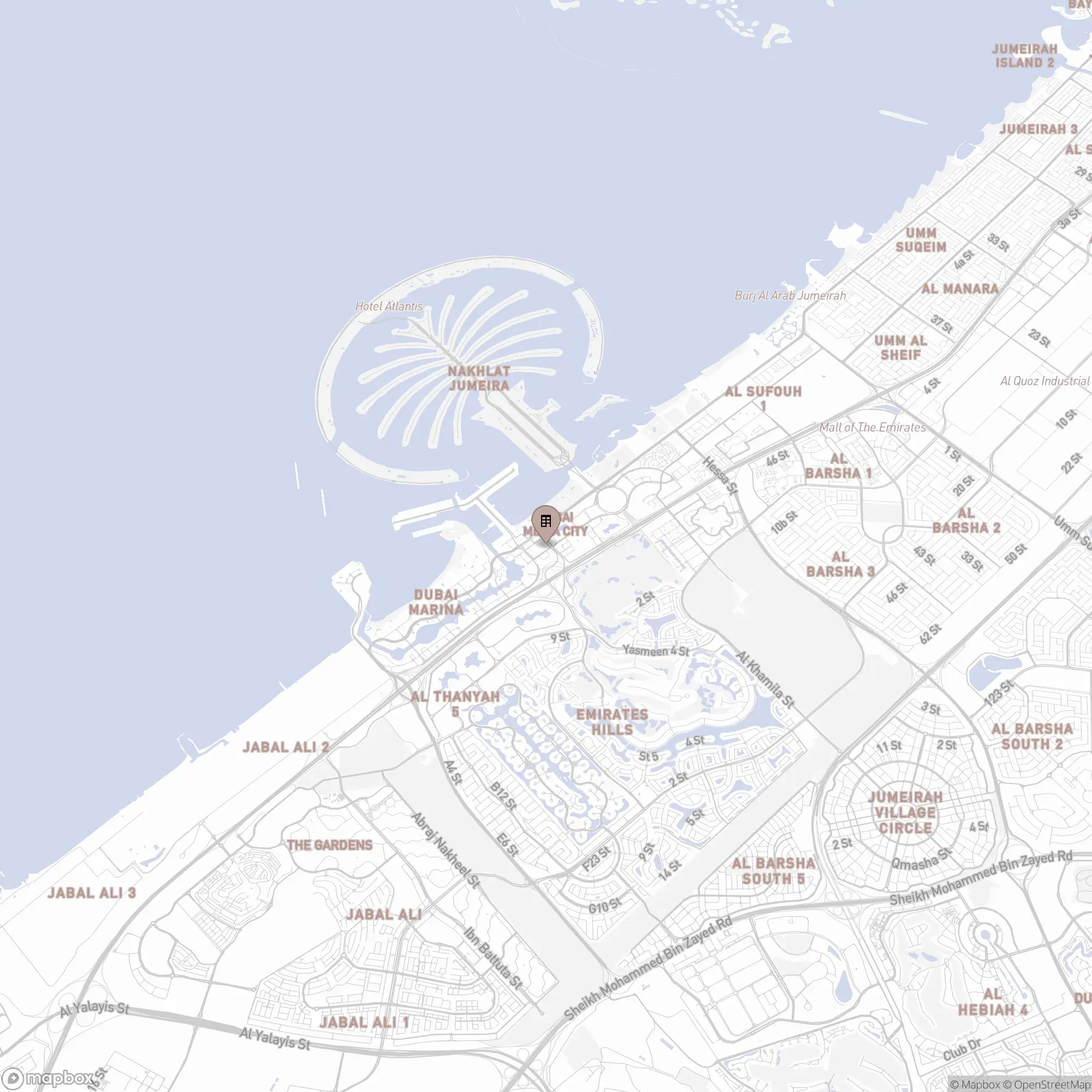 Map of Dubai Marina