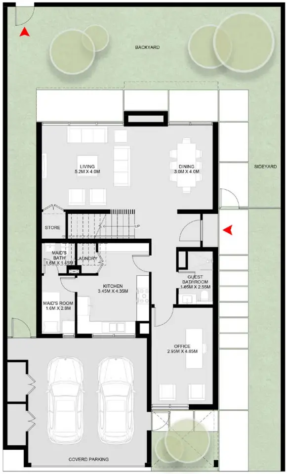 4 BR floor plan