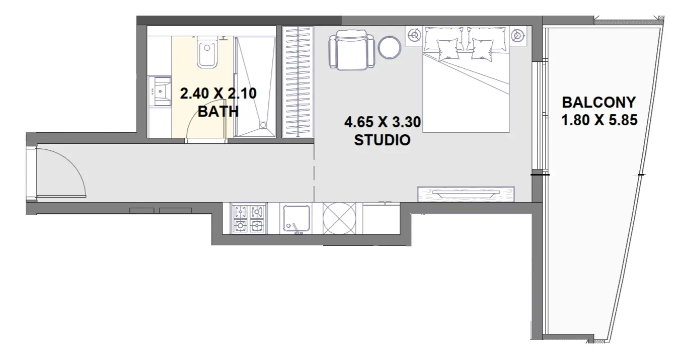 Studio floor plan