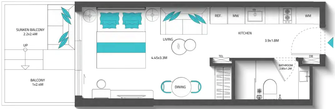 Studio floor plan