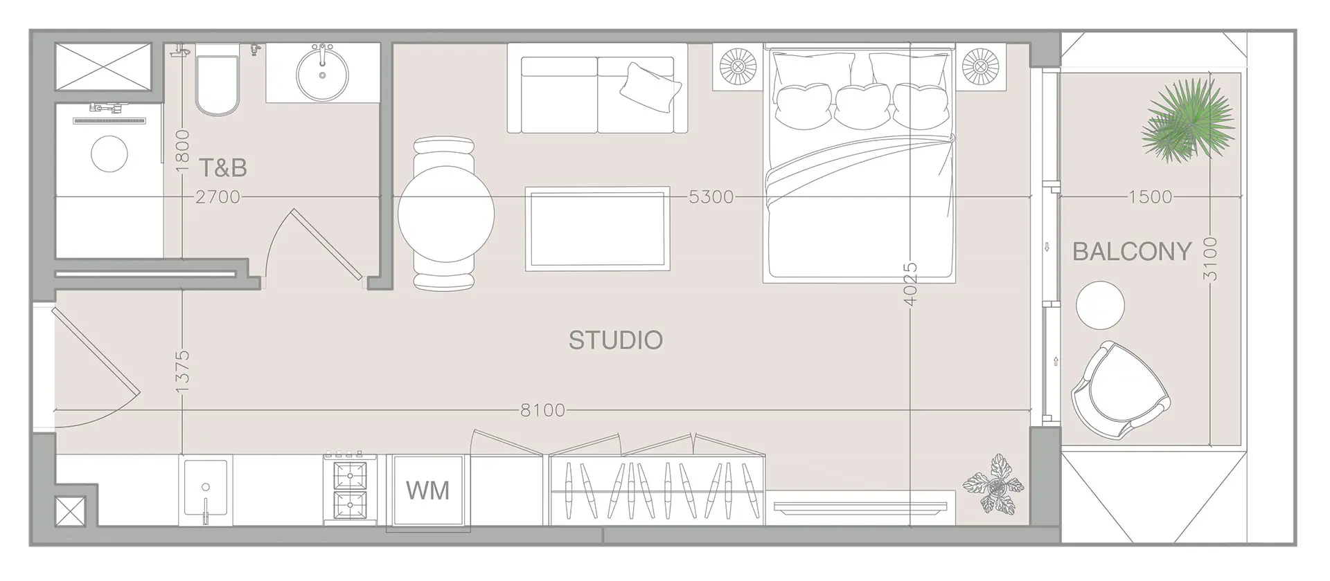 Studio floor plan