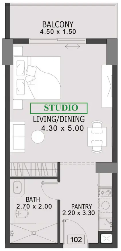 Studio floor plan