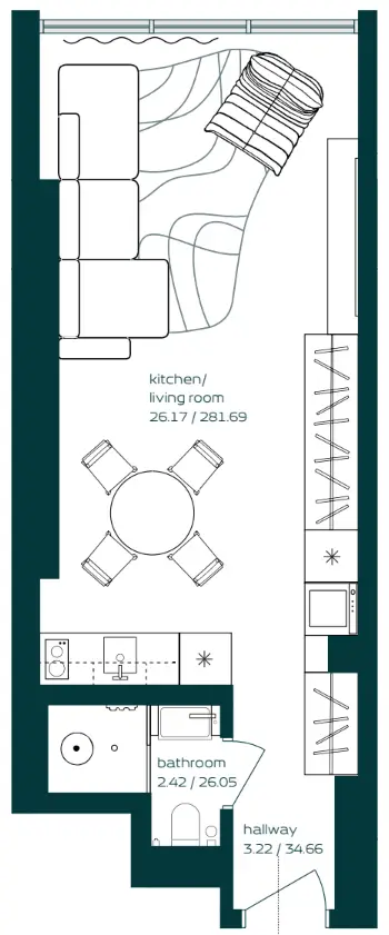 Studio floor plan