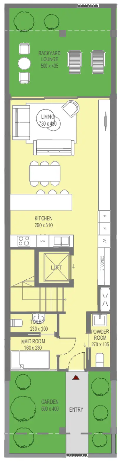 4 BR floor plan
