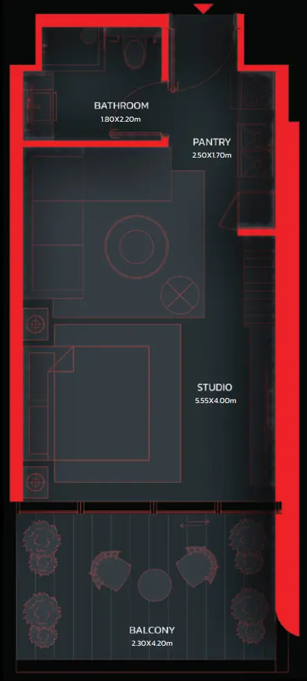 Studio floor plan