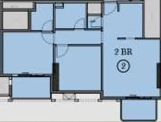 2 BR floor plan