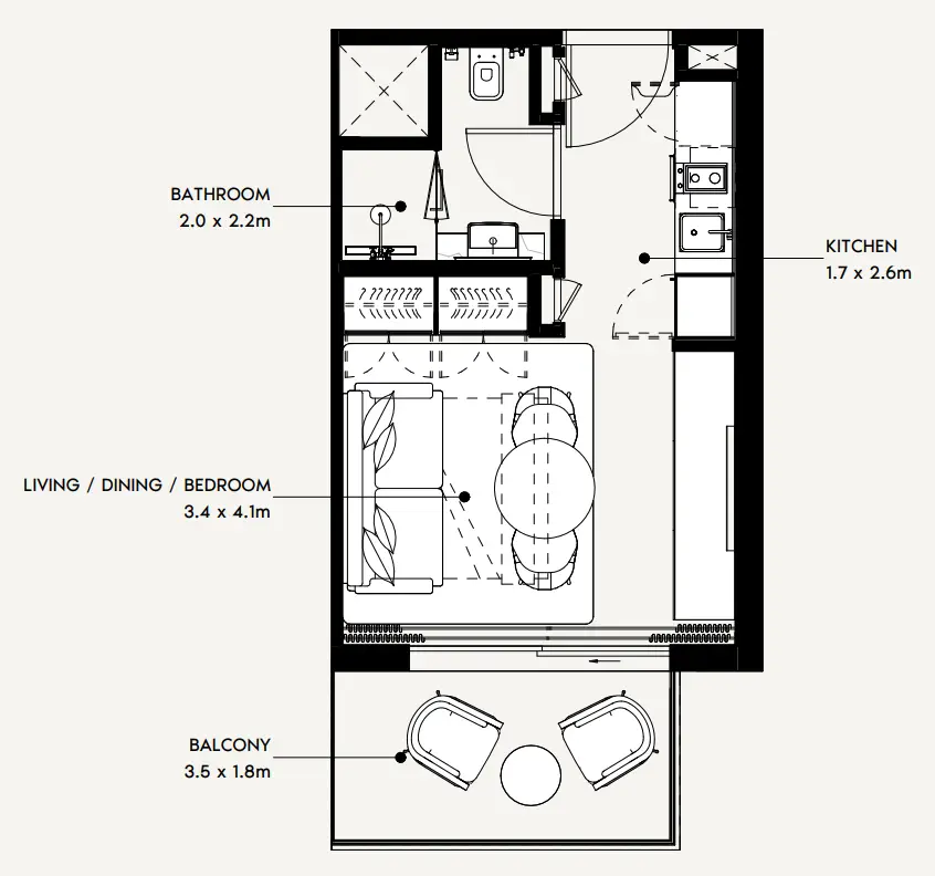 Studio floor plan