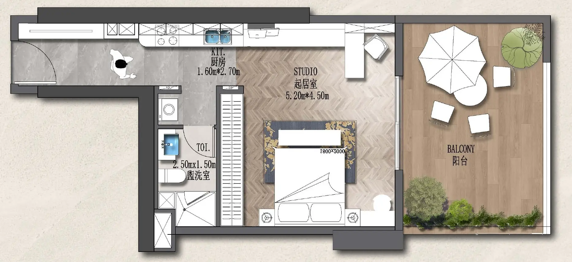 Studio floor plan
