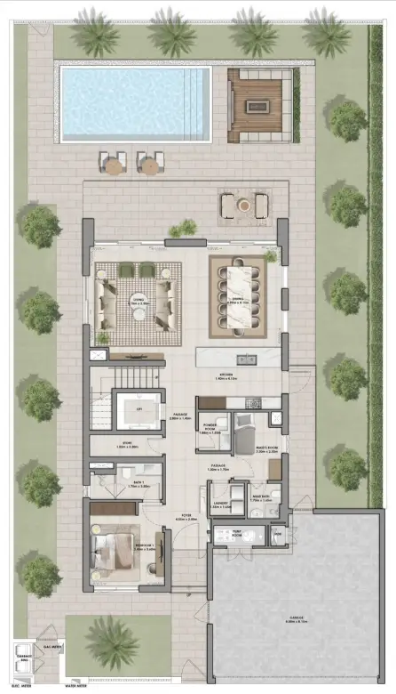 5 BR floor plan